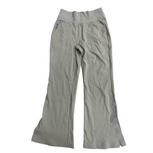 Athleta split flare tan pants M
